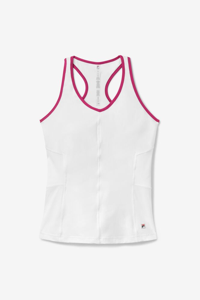 Fila Tank Top Womens White Baseline Racerback - Ireland 98316-JCSI